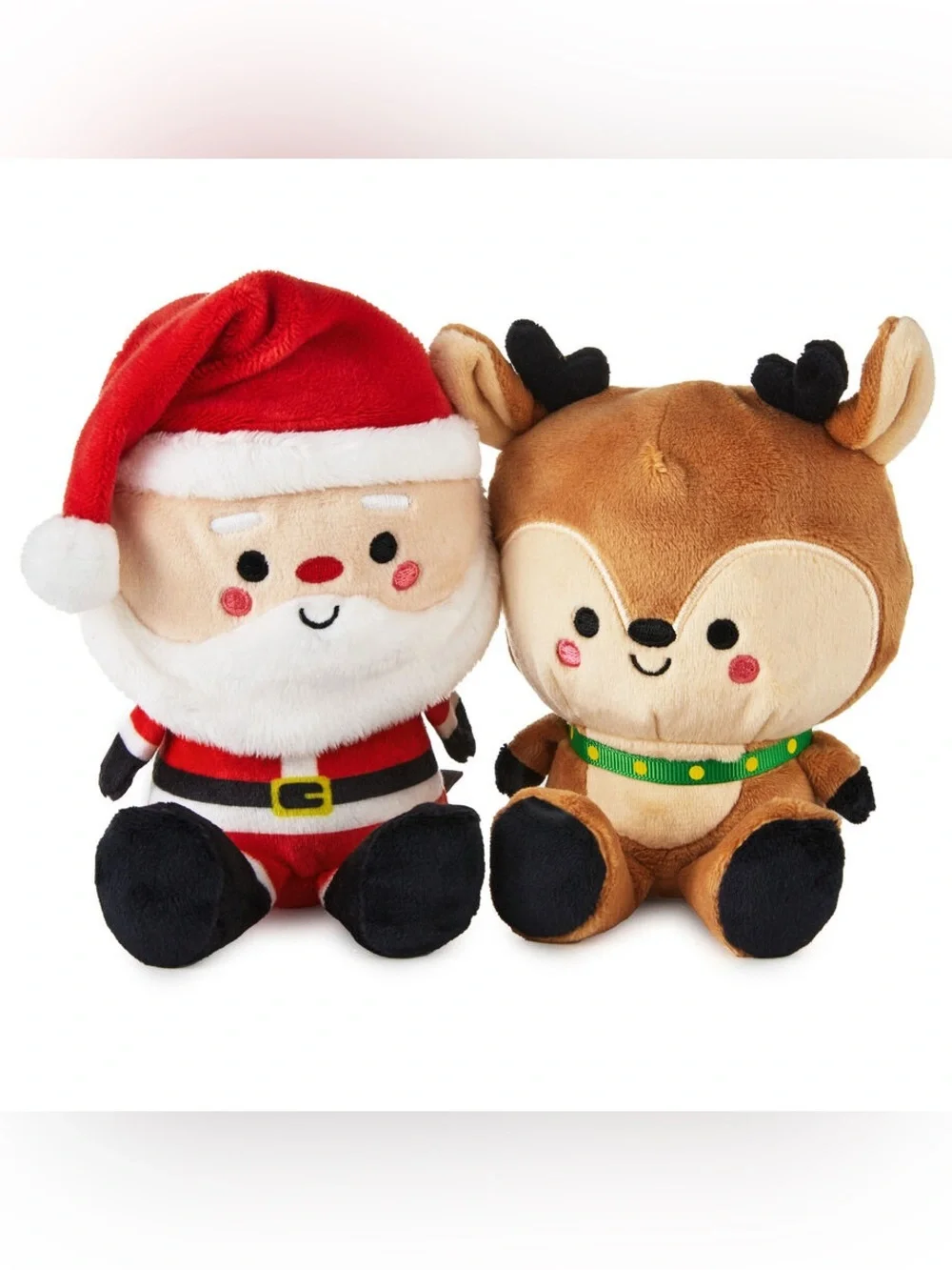 Hallmark- 2025 Better Together Santa and Reindeer Magnetic Plush Pair, 5.75